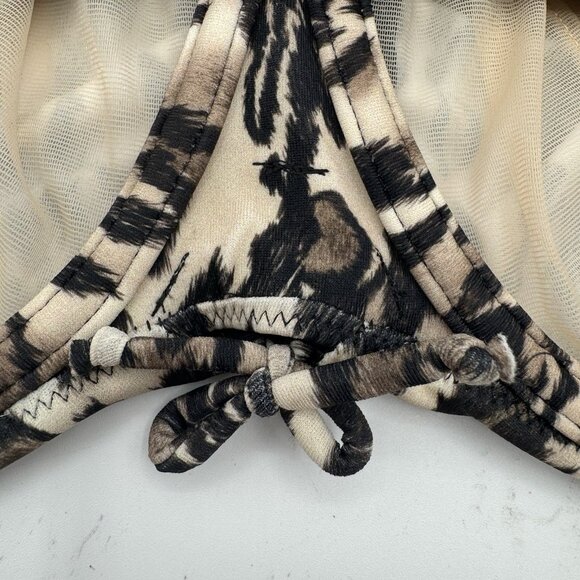 Elomi Fierce Bikini Top Size 36K (US) Black Animal Print Underwire Swim Bra 7203 - Picture 6 of 11